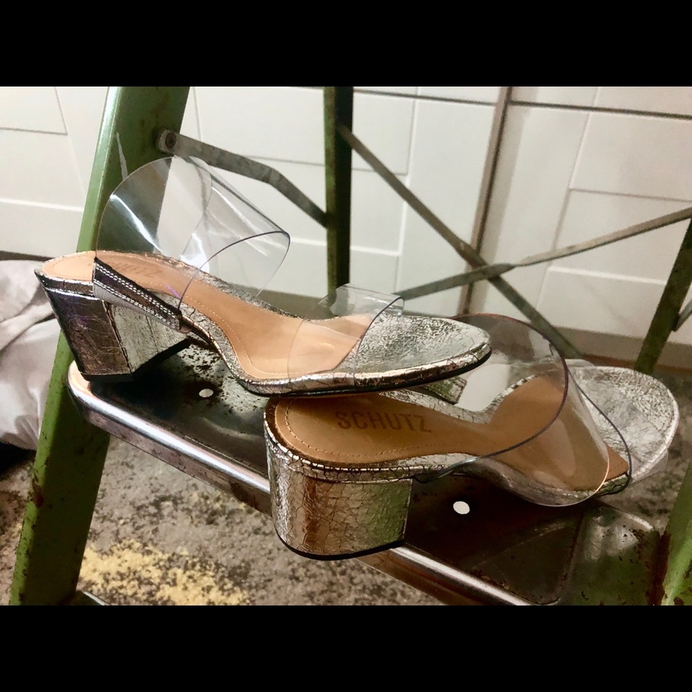 Schutz Victorie Transparent Heels